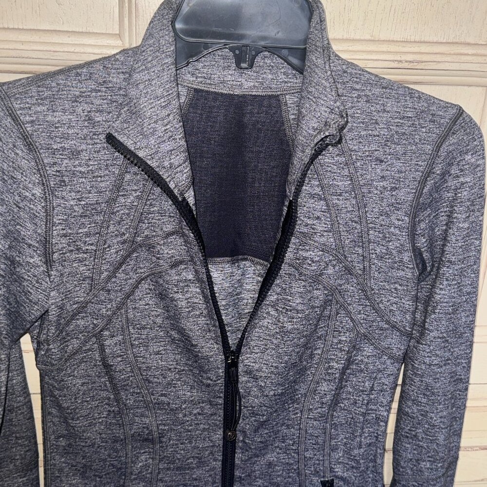 Black and White Texture Pattern Lululemon Full-Zip Jacket